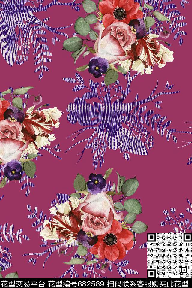 手绘肌理金属数码印花花型下载（图片编号: 682569） - 瓦栏（Walan）