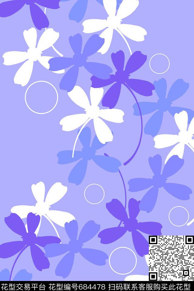 时尚花纹休闲田园风墙纸传统印花花型下载（图片编号: 684478） - 瓦栏（Walan）
