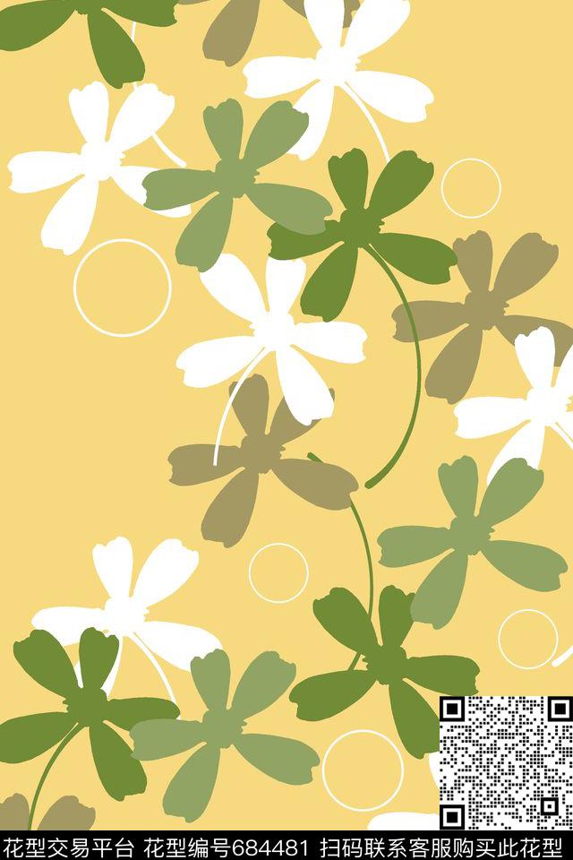 时尚花纹休闲田园风墙纸传统印花花型下载（图片编号: 684481） - 瓦栏（Walan）