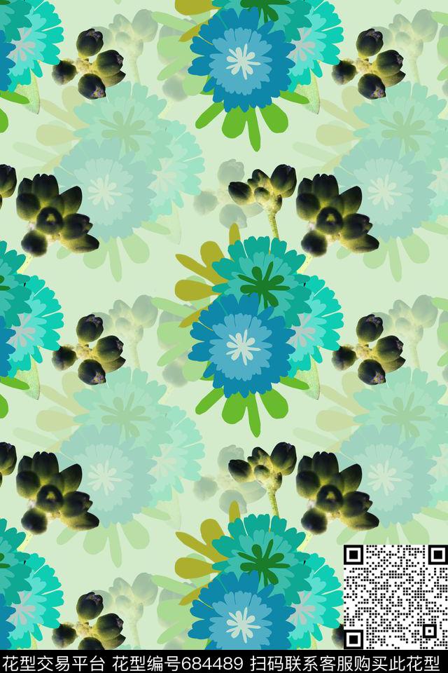 民族风花卉时尚花纹数码印花花型下载（图片编号: 684489） - 瓦栏（Walan）