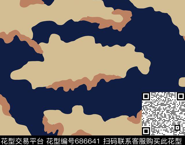 立体几何迷彩传统印花花型下载（图片编号: 686641） - 瓦栏（Walan）