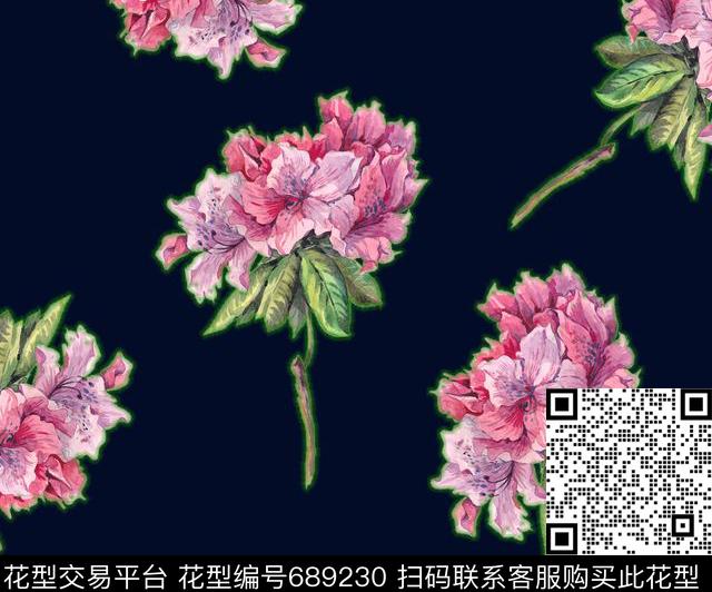 巴西荧光绿手绘数码印花花型下载（图片编号: 689230） - 瓦栏（Walan）