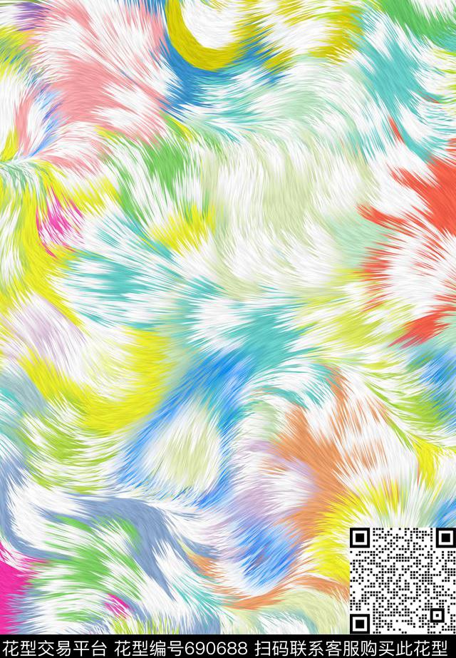 纹理毛皮布纹数码印花花型下载（图片编号: 690688） - 瓦栏（Walan）