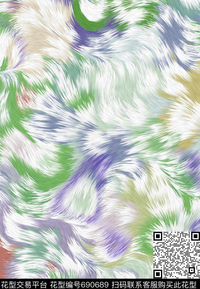 纹理毛皮布纹数码印花花型下载（图片编号: 690689） - 瓦栏（Walan）