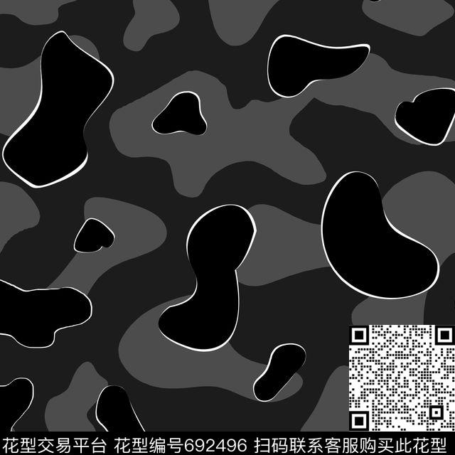 迷彩色块男装传统印花花型下载（图片编号: 692496） - 瓦栏（Walan）