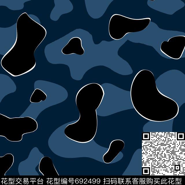 迷彩色块男装传统印花花型下载（图片编号: 692499） - 瓦栏（Walan）