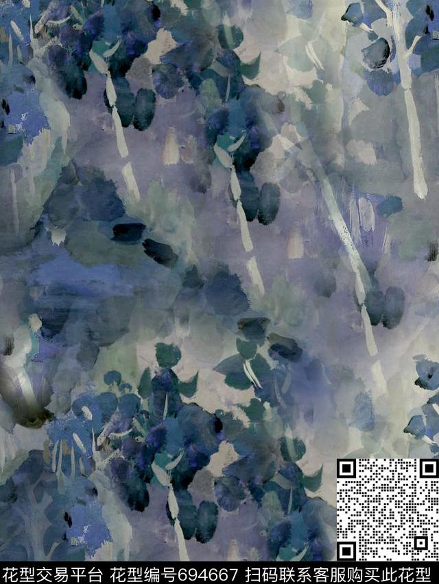 复古男装花型风景数码印花花型下载（图片编号: 694667） - 瓦栏（Walan）