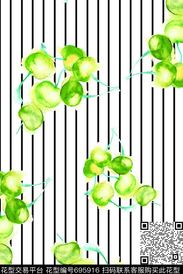 水果女装泳装数码印花花型下载（图片编号: 695916） - 瓦栏（Walan）