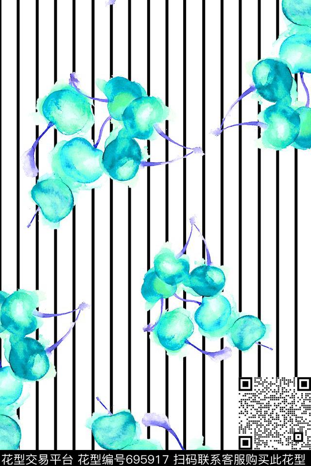 水果女装泳装数码印花花型下载（图片编号: 695917） - 瓦栏（Walan）