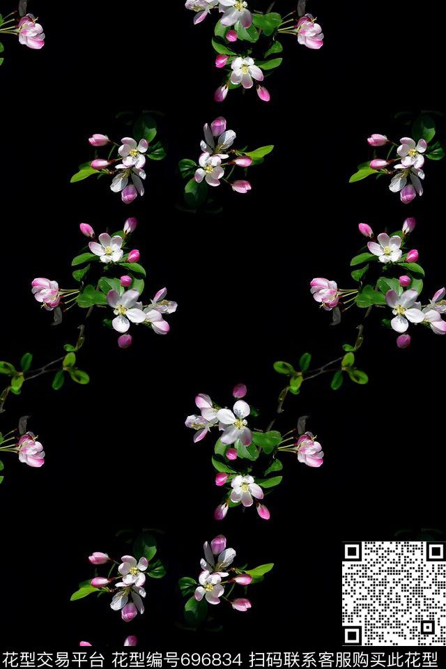 植物花卉花朵花卉写真数码印花花型下载（图片编号: 696834） - 瓦栏（Walan）