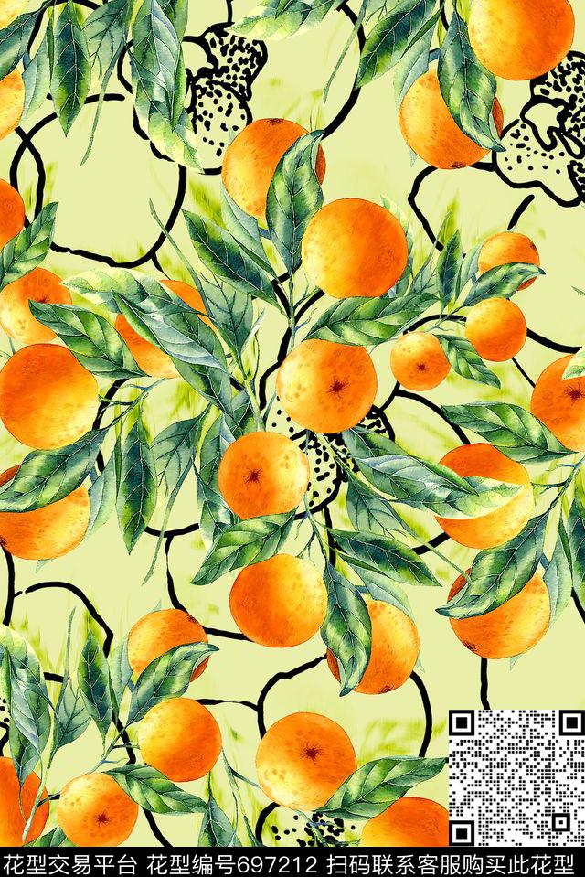 水果热带女装数码印花花型下载（图片编号: 697212） - 瓦栏（Walan）