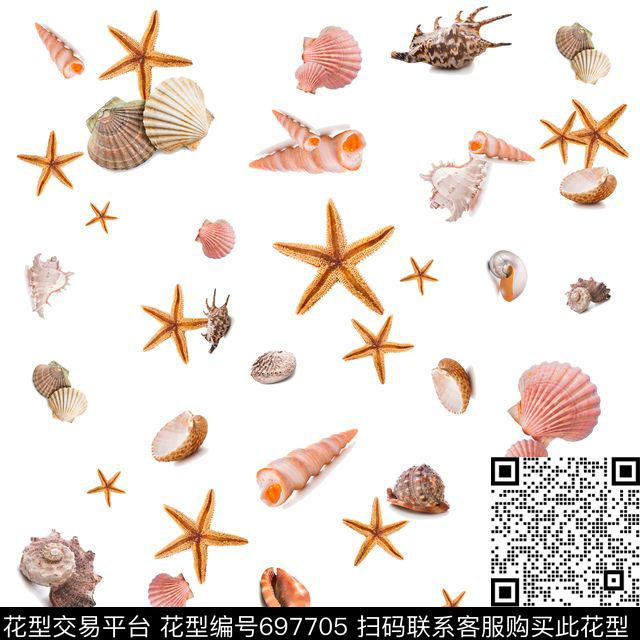 20160829-003.jpg - 697705 - 海洋生物 趣味 方巾 - 数码印花花型 － 方巾花型设计 － 瓦栏