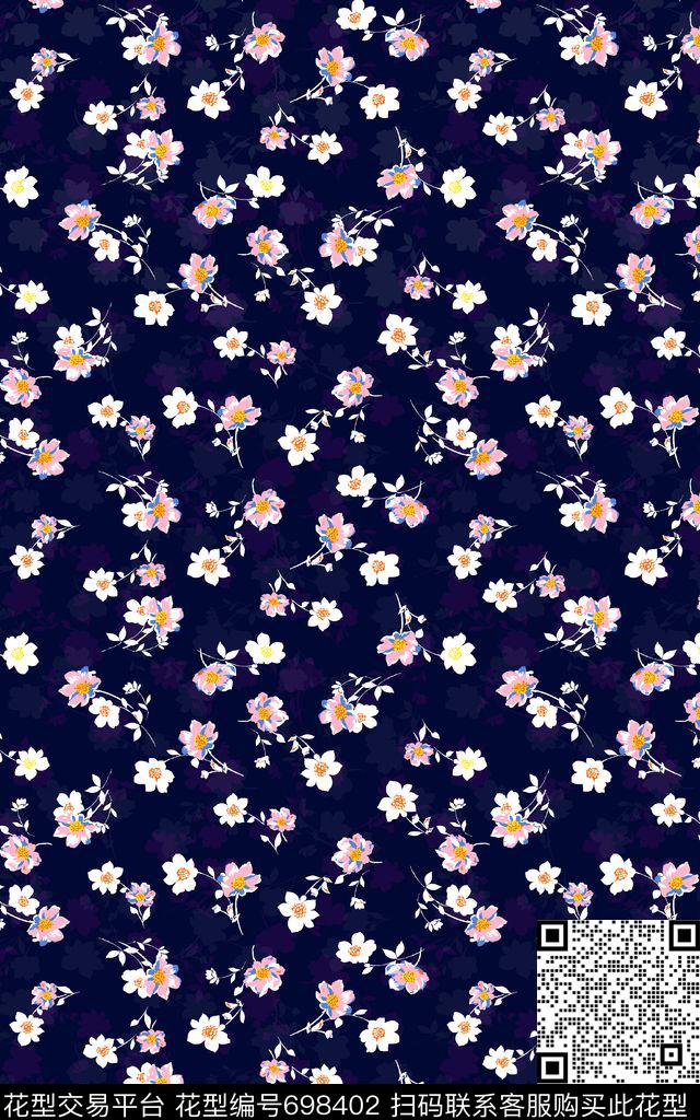 雏菊小碎花花朵传统印花花型下载（图片编号: 698402） - 瓦栏（Walan）