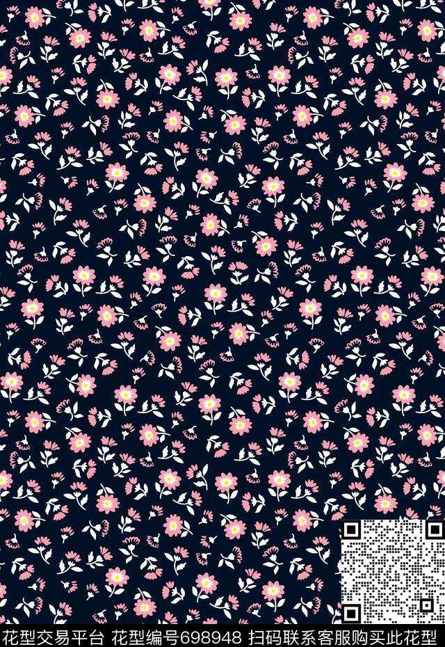 手绘花朵花朵花卉传统印花花型下载（图片编号: 698948） - 瓦栏（Walan）
