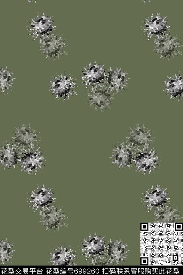 抽象花卉抽象图案时尚休闲数码印花花型下载（图片编号: 699260） - 瓦栏（Walan）