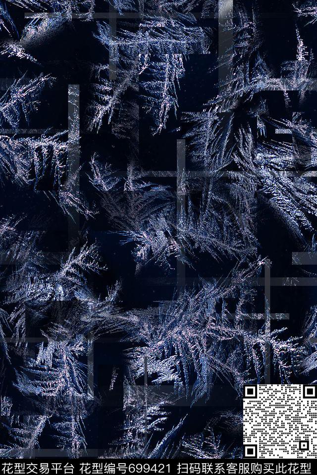 男装几何抽象数码印花花型下载（图片编号: 699421） - 瓦栏（Walan）