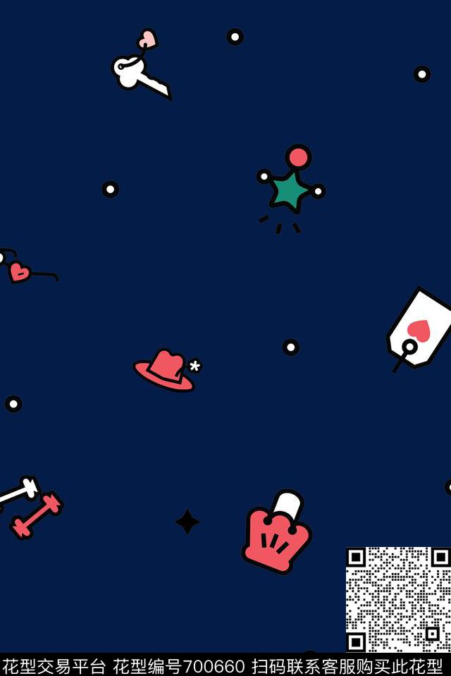 卡通趣味休闲传统印花花型下载（图片编号: 700660） - 瓦栏（Walan）
