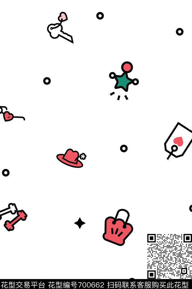 卡通趣味休闲传统印花花型下载（图片编号: 700662） - 瓦栏（Walan）