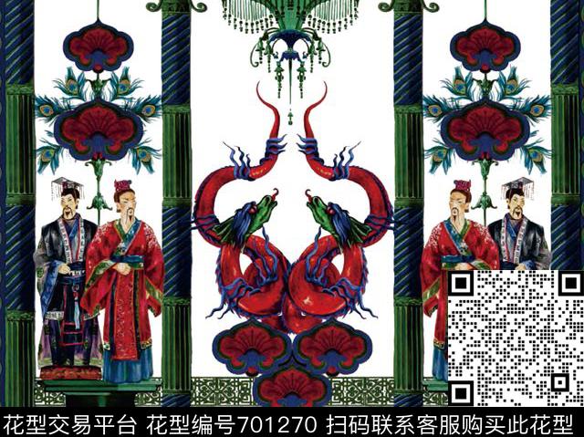 DD0245 副本.jpg - 701270 - 女装 定位 中国风 - 数码印花花型 － 女装花型设计 － 瓦栏
