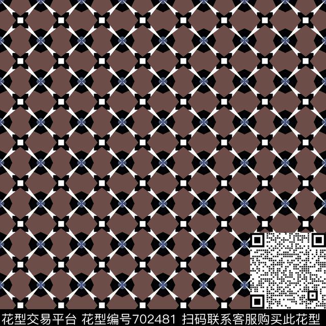 几何网格男装传统印花花型下载（图片编号: 702481） - 瓦栏（Walan）