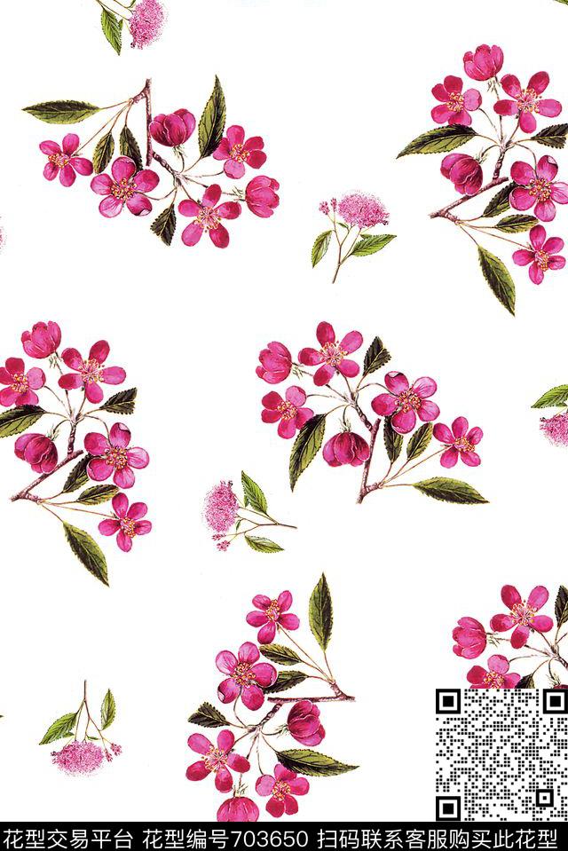 泳装花卉小清新数码印花花型下载（图片编号: 703650） - 瓦栏（Walan）