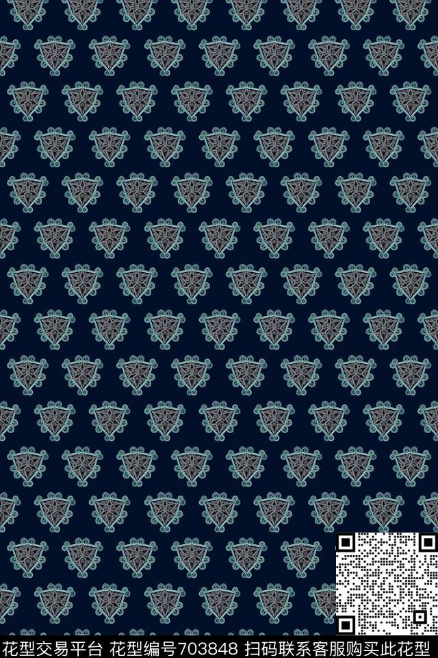 几何手绘民族风传统印花花型下载（图片编号: 703848） - 瓦栏（Walan）