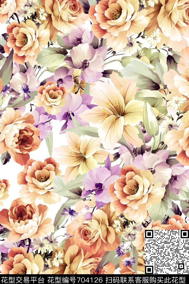 48.jpg - 704126 - 大气 零点--女装 花朵 - 数码印花花型 － 女装花型设计 － 瓦栏