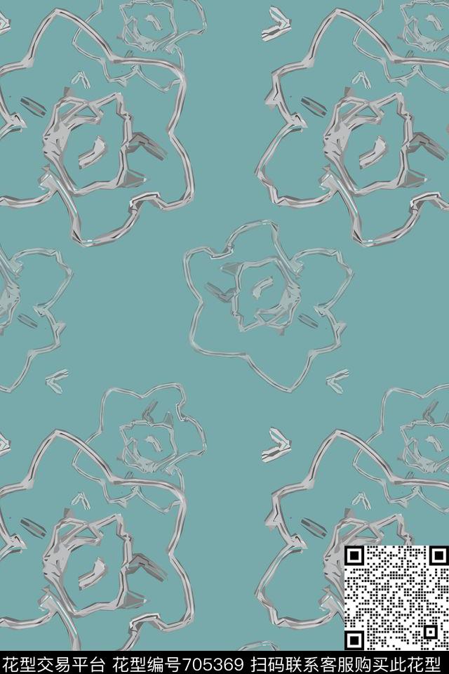花卉意向休闲时尚民族风传统印花花型下载（图片编号: 705369） - 瓦栏（Walan）