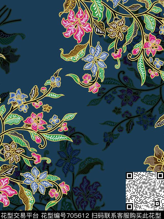 20169-14-3a.jpg - 705612 - 民族风 中国风 少数民族纹样 - 数码印花花型 － 女装花型设计 － 瓦栏