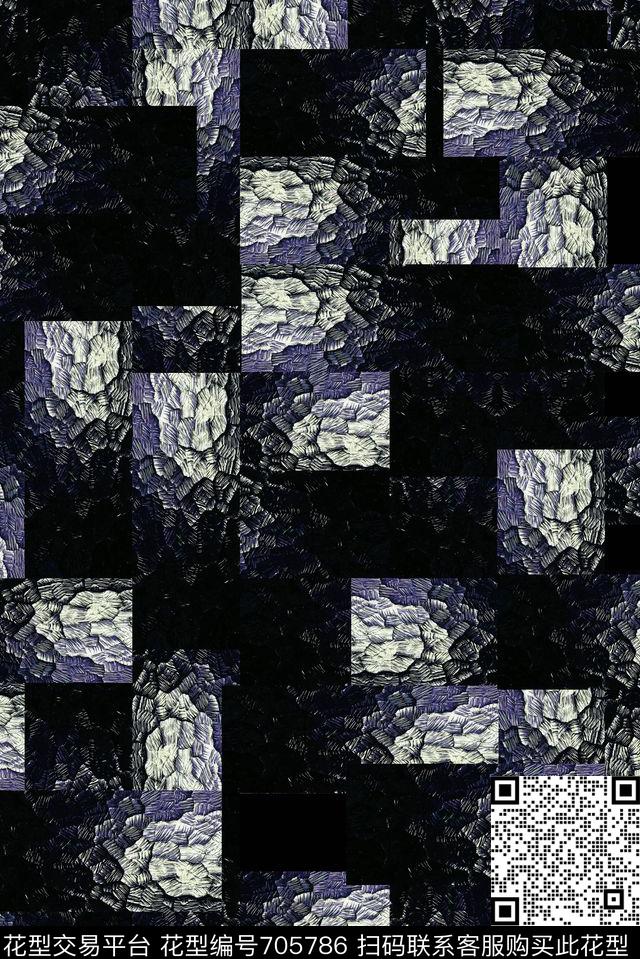 几何纹理裂纹数码印花花型下载（图片编号: 705786） - 瓦栏（Walan）