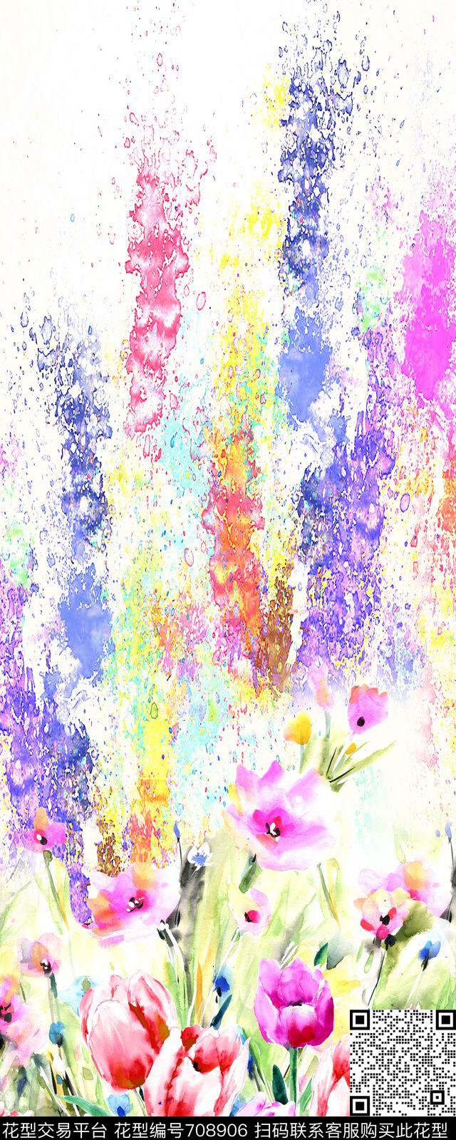 160920.jpg - 708906 - 手绘 花朵 花卉 - 数码印花花型 － 女装花型设计 － 瓦栏