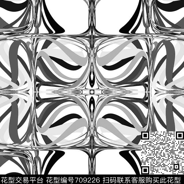 glass texture repeat pattern.jpg - 709226 - 单色 格子 黑白 - 数码印花花型 － 箱包花型设计 － 瓦栏