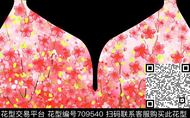 趣味花朵时尚数码印花花型下载（图片编号: 709540） - 瓦栏（Walan）