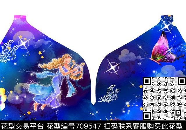 趣味花朵时尚数码印花花型下载（图片编号: 709547） - 瓦栏（Walan）