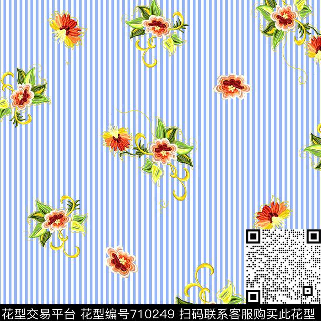 X369.jpg - 710249 - 绣花 条子 时尚 - 数码印花花型 － 女装花型设计 － 瓦栏