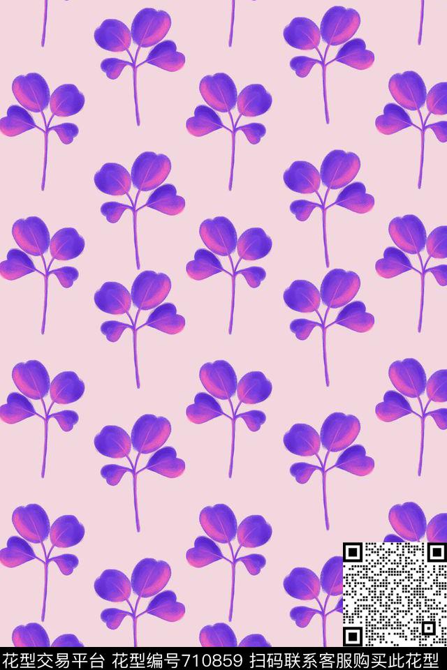 卡通婴童四叶草童装传统印花花型下载（图片编号: 710859） - 瓦栏（Walan）