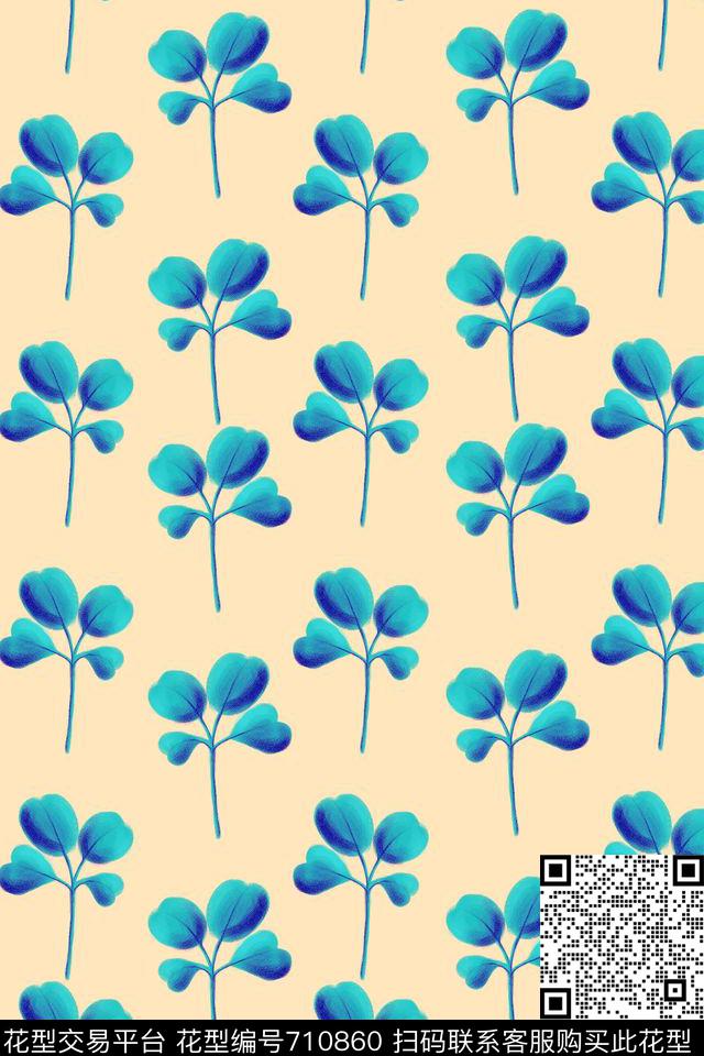 卡通婴童四叶草童装传统印花花型下载（图片编号: 710860） - 瓦栏（Walan）