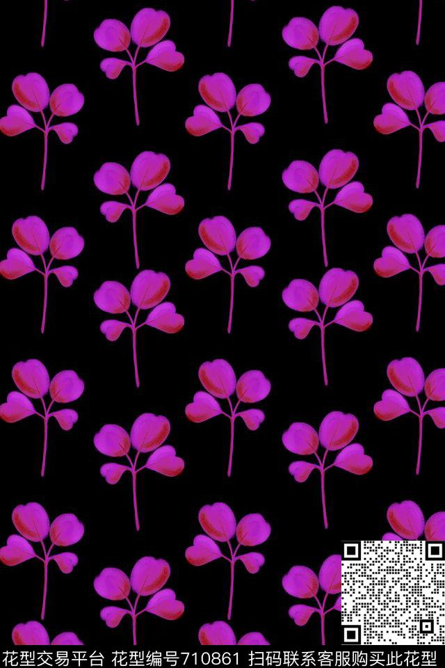 卡通婴童四叶草童装传统印花花型下载（图片编号: 710861） - 瓦栏（Walan）