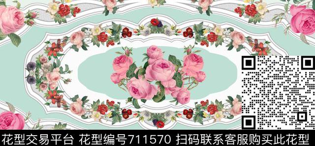 DF0321.jpg - 711570 - 丝巾 花卉 淡雅 - 数码印花花型 － 长巾花型设计 － 瓦栏