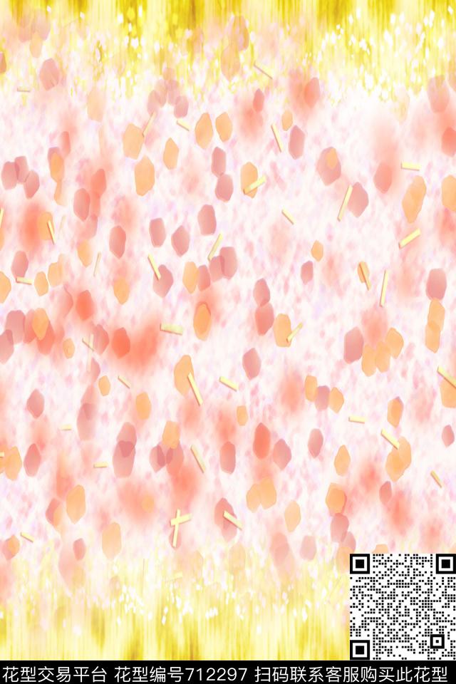 乱花花卉抽象数码印花花型下载（图片编号: 712297） - 瓦栏（Walan）
