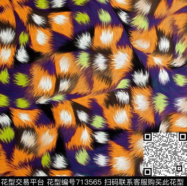 z0212.jpg - 713565 - 抽象 沙发布 动物纹 - 数码印花花型 － 女装花型设计 － 瓦栏
