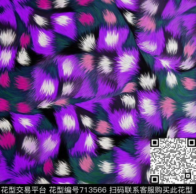 抽象沙发布动物纹数码印花花型下载（图片编号: 713566） - 瓦栏（Walan）