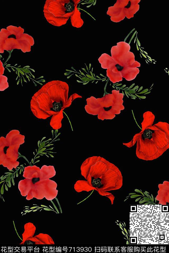 2016-9-24水彩花卉1.jpg - 713930 - 手绘 水彩花卉 小花朵 - 数码印花花型 － 女装花型设计 － 瓦栏