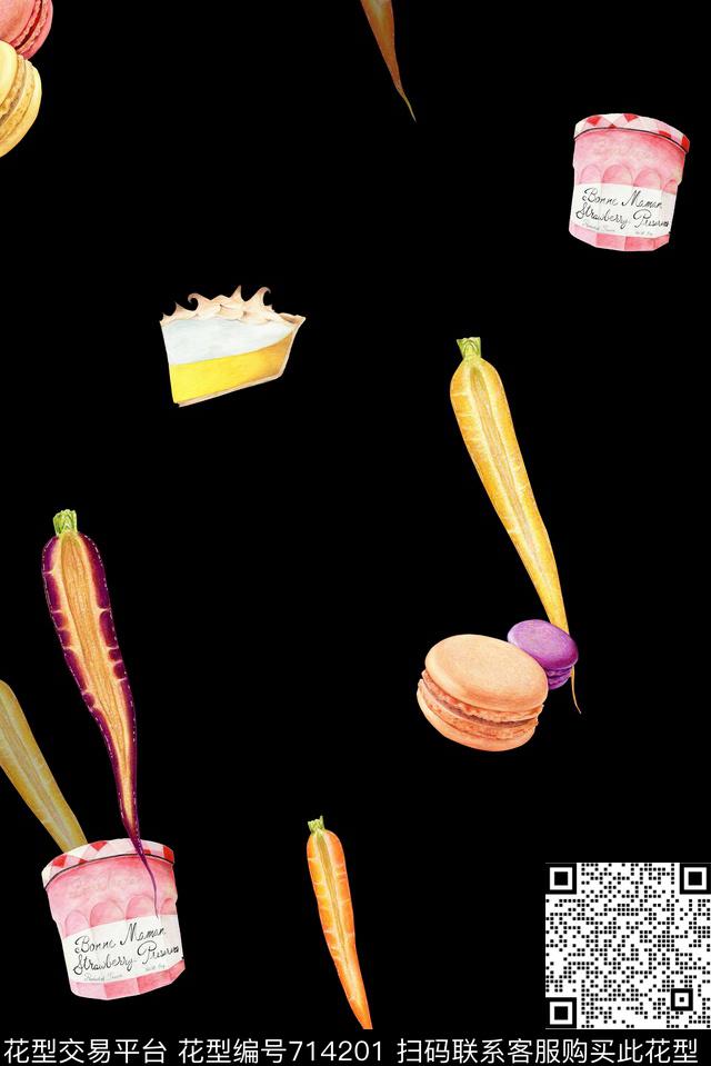 面包点心饼干数码印花花型下载（图片编号: 714201） - 瓦栏（Walan）