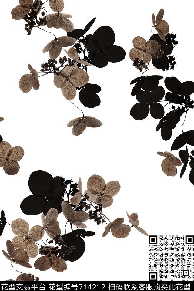 花朵乱花花卉数码印花花型下载（图片编号: 714212） - 瓦栏（Walan）