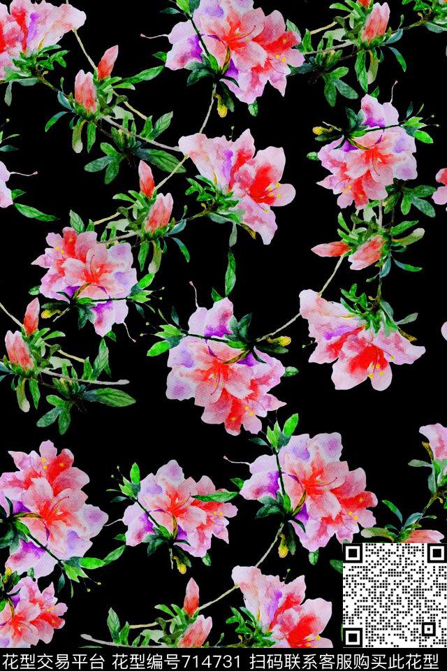 2016-9-28水彩树枝花卉2.jpg - 714731 - 水彩 植物 花卉 - 数码印花花型 － 女装花型设计 － 瓦栏