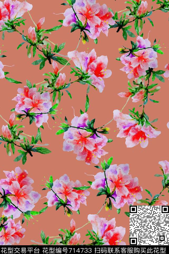 2016-9-28水彩树枝花卉4.jpg - 714733 - 水彩 植物 花卉 - 数码印花花型 － 女装花型设计 － 瓦栏