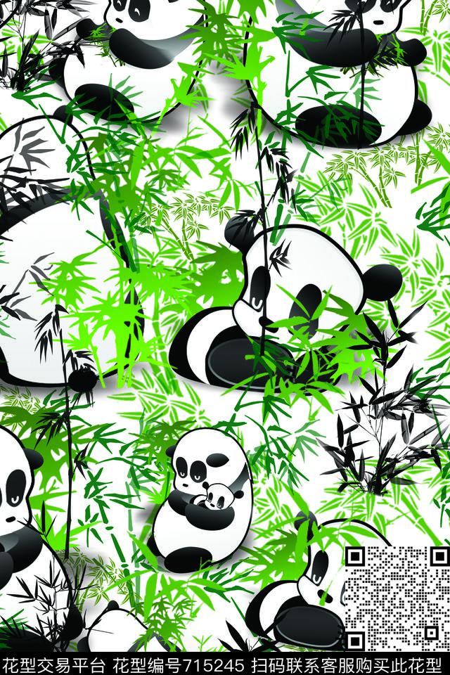 Panda.jpg - 715245 - panda bamboo kidwear - 数码印花花型 － 童装花型设计 － 瓦栏