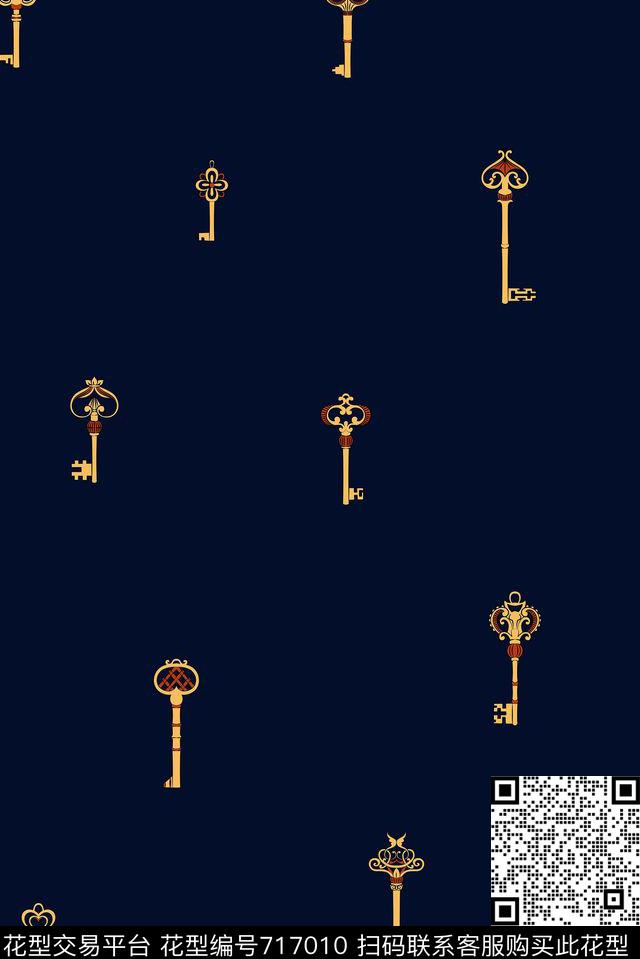 商务休闲男装钥匙传统印花花型下载（图片编号: 717010） - 瓦栏（Walan）