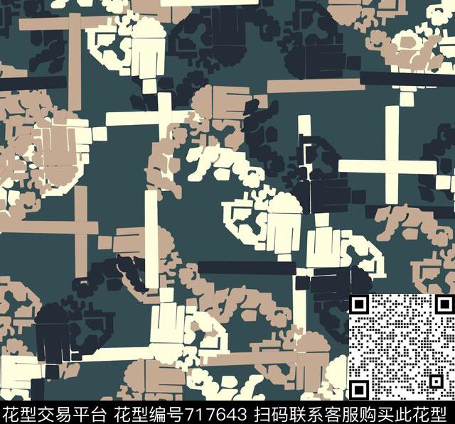 男装休闲迷彩传统印花花型下载（图片编号: 717643） - 瓦栏（Walan）